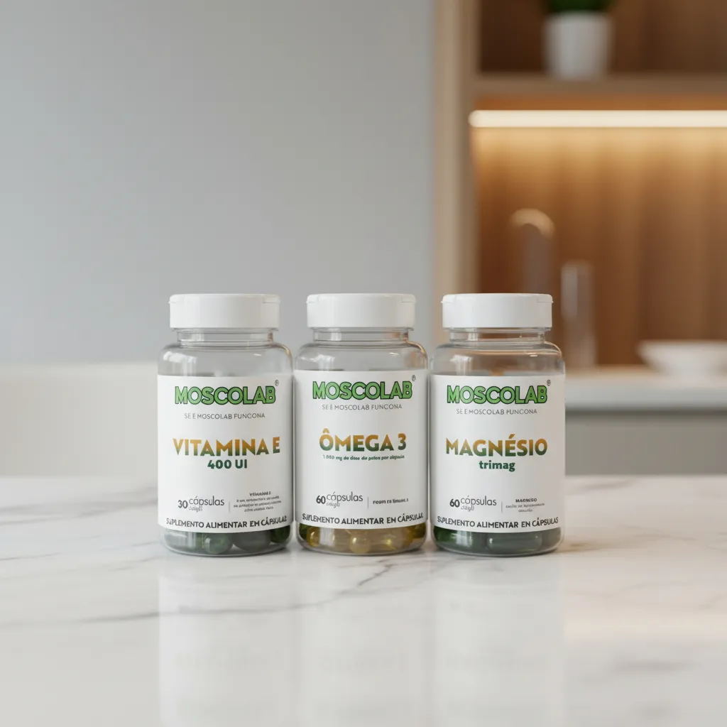 Imagem de Kit Ômega 3 + Magnésio Moscolab® Vitamina E De Brinde